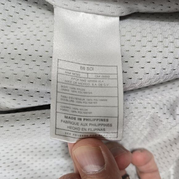 Vintage Nike Windbreaker Jacket XL Olive Green Spellout Zip Black Label - Picture 11 of 16